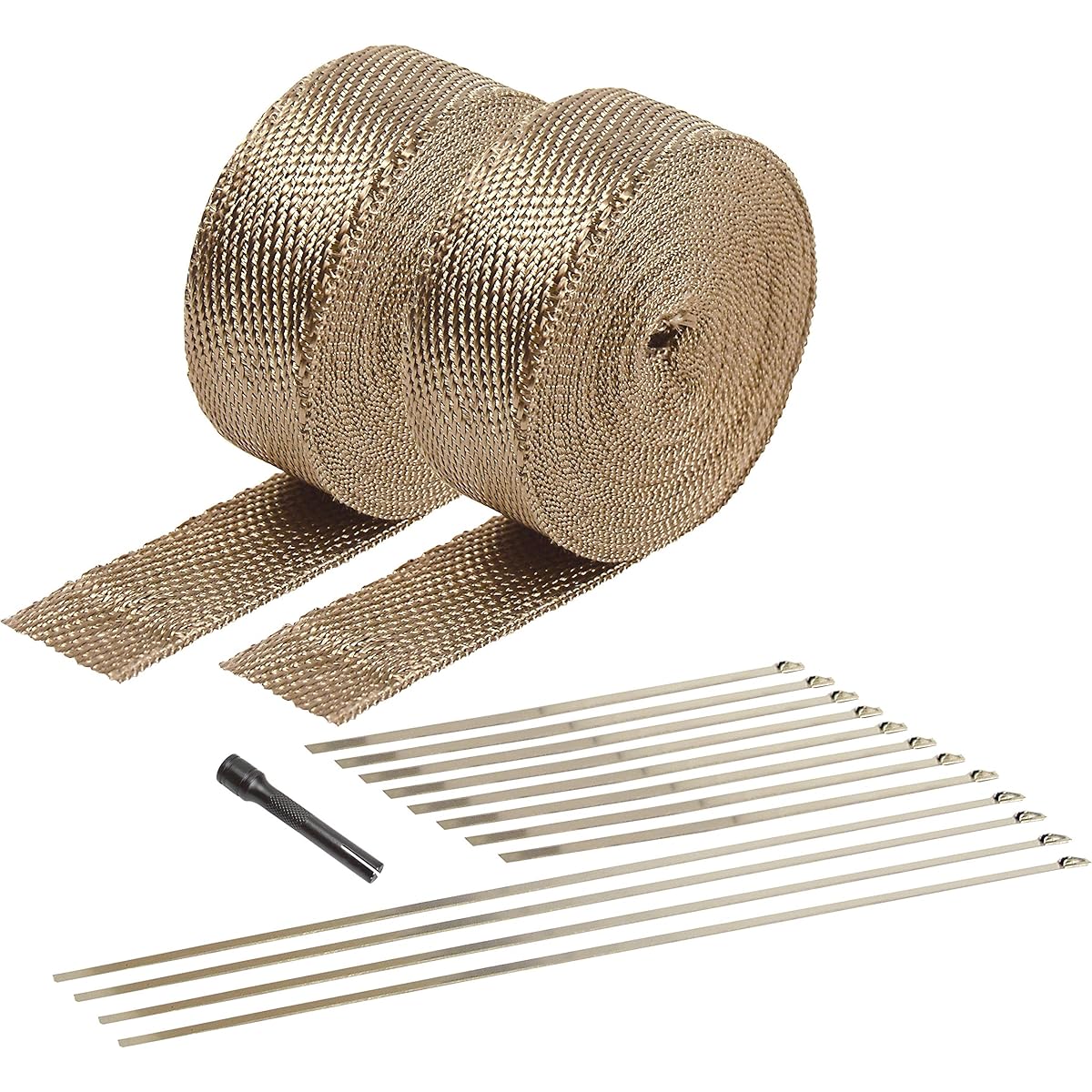 Design Engineering 010095 Titanium exhaust heat trap kit with LR technology 2 inches x 50 feet roll 12 lock tie and rock tie tool