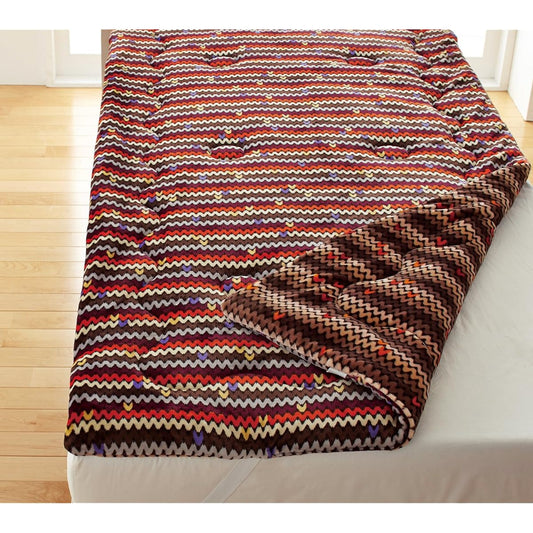 nishikawa [Nishikawa] Vivo Colore Polyester Warm Reversible Mat Pad 120 x 205 cm Semi-double VC-10 Brown 1735-39040