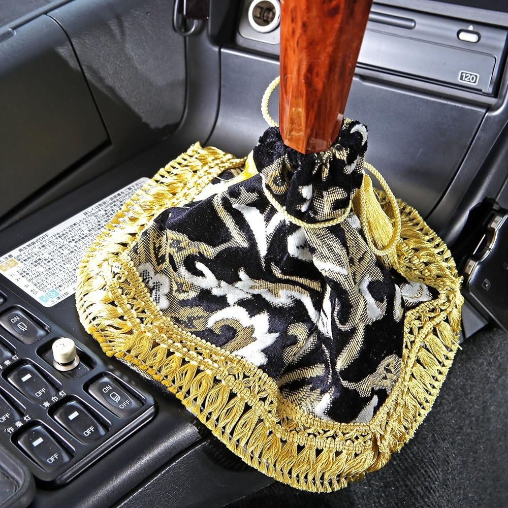 Miyabi Shift Boot Cover Kinkasan "Mont Blanc Rose" Black Frange: Gold MBC-MR-BK