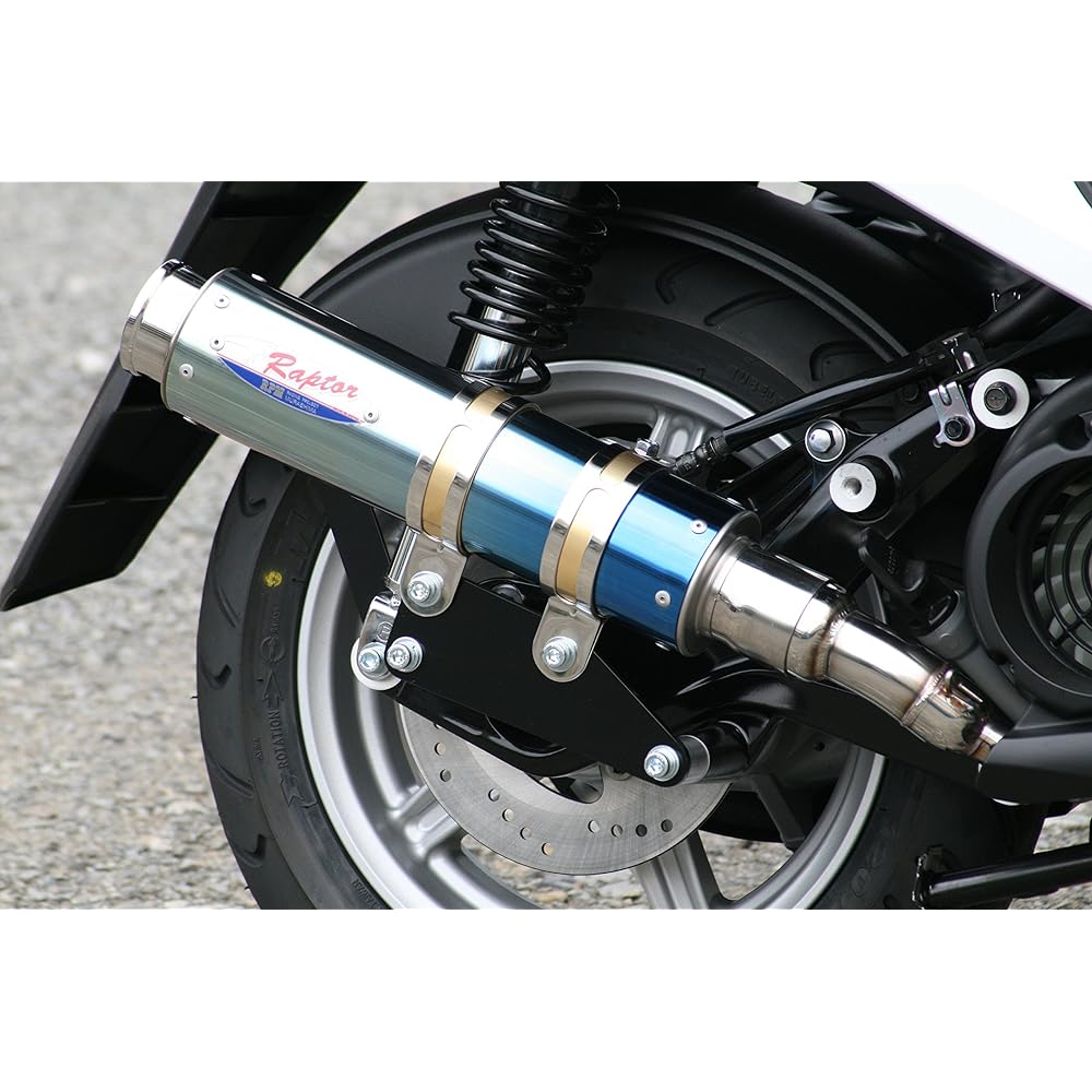 RPM (RPM) Full Exhaust Muffler 80D-RAPTOR Stainless Steel/Blue Titanium Cygnus-X 125 EBJ-SEA5J 6051Z