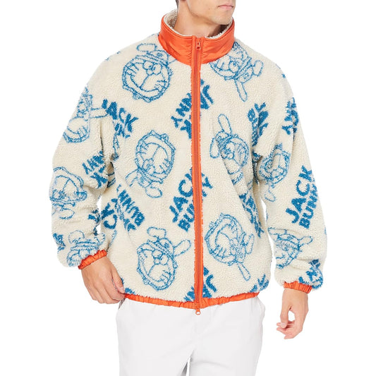 [Jack Bunny] Men's Thermal Fleece Blouson [Doraemon Collaboration Product] (Boa Fleece) / Golf Outerwear / 262-2242023