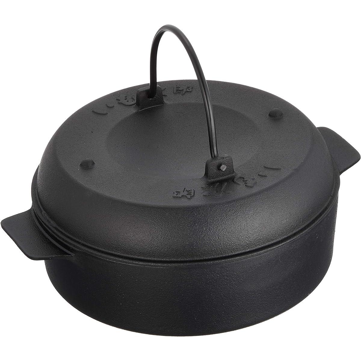 Ikenaga Iron Works Stone Grilling Pot 22cm IH Compatible Sweet Potato Roasted Potato Black Imojiro