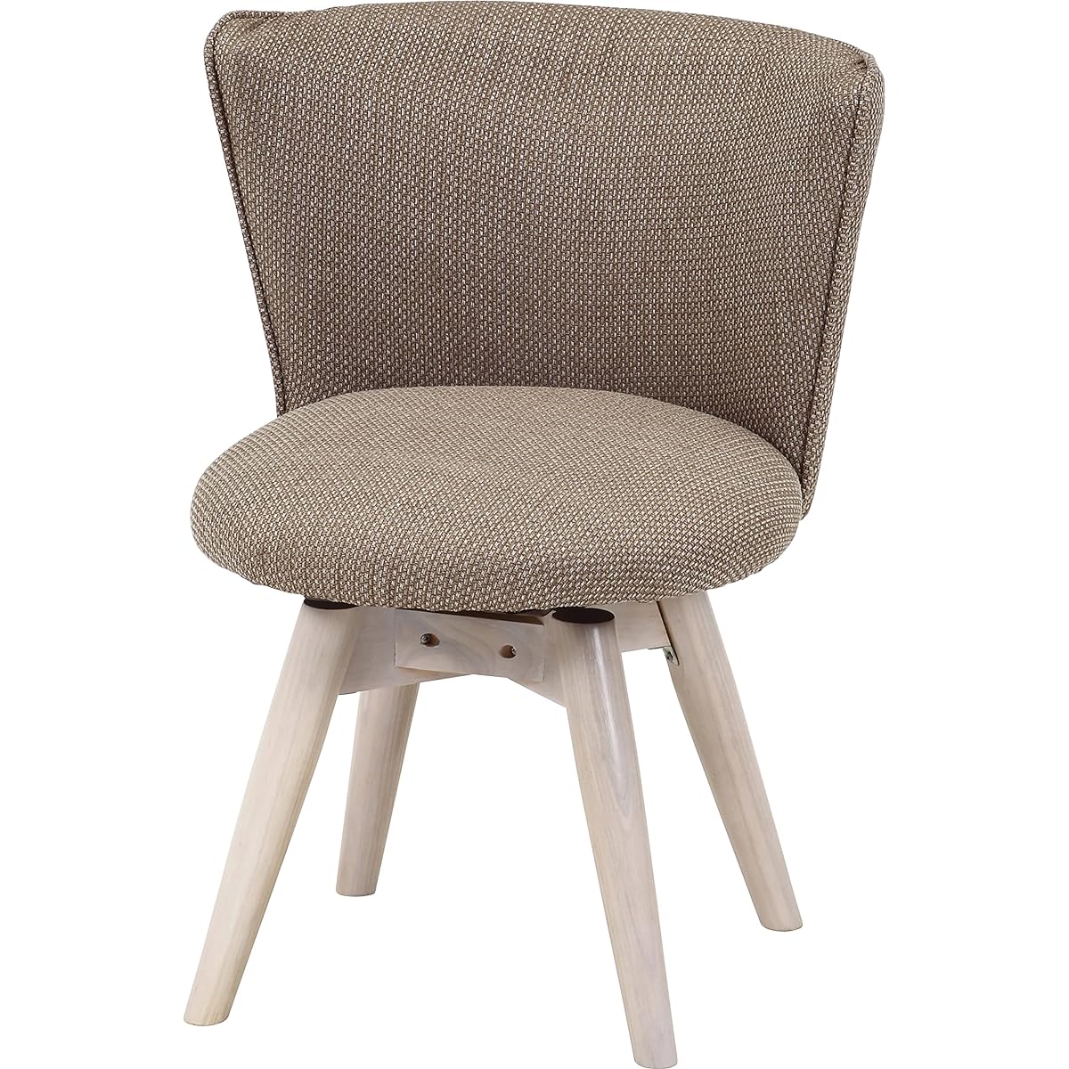 Fuji Boeki Chair Width 50 x Depth 52 x Height 68cm Ivory/White Wash Dining Chair Fabric Clam 70568