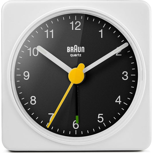 BRAUN ALARM CLOCK Brown Alarm Clock BC02WB Clock Black Black White Table Clock Alarm Clock Travel [Parallel Import]