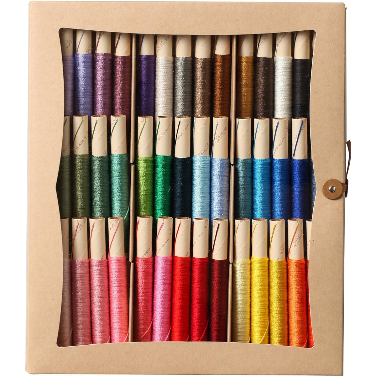 FUJIX Soie et Soie single color 15m 45 pieces paper box set embroidery thread