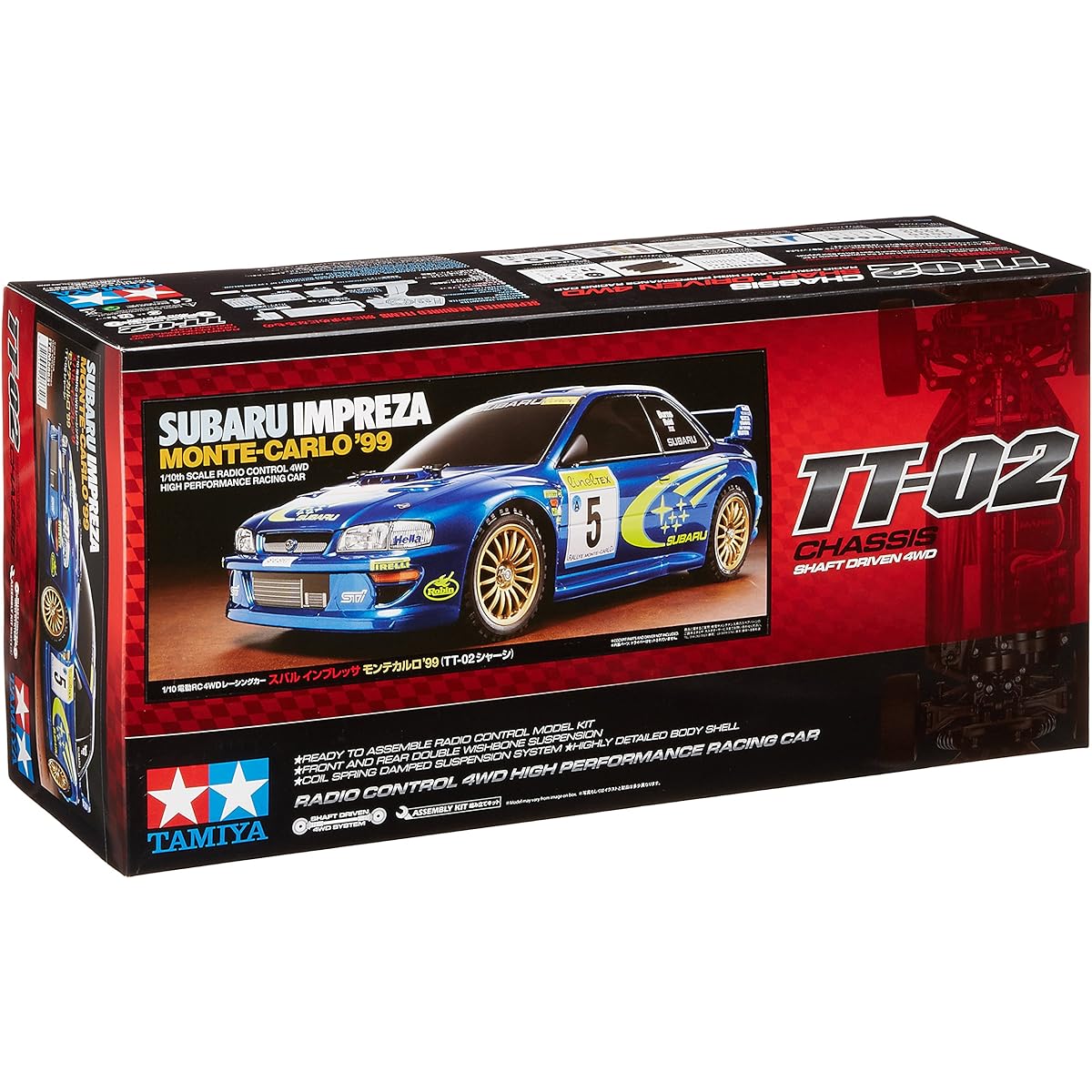 Tamiya male 1/10 electric RC car series No.631 Subaru Impreza Monte Carlo 1999 (TT-02 chassis) On-road 58631