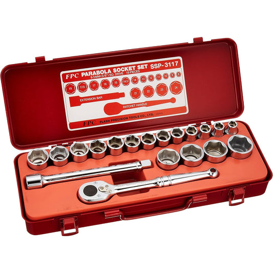 Flash Tool Slim Parabolic Socket Set SSP-3117 19 Pieces