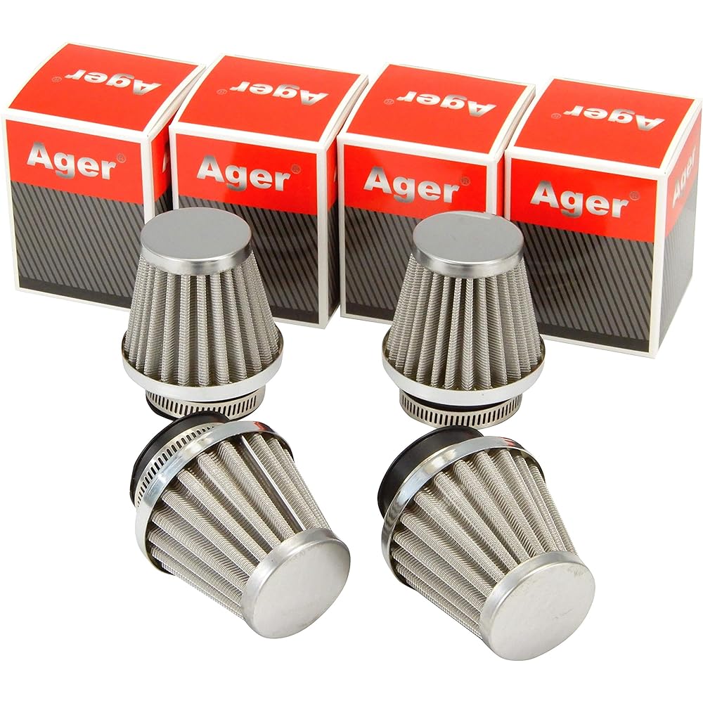 Ager 42mm Power Filter, Stainless Steel, General Purpose, 4 Pieces