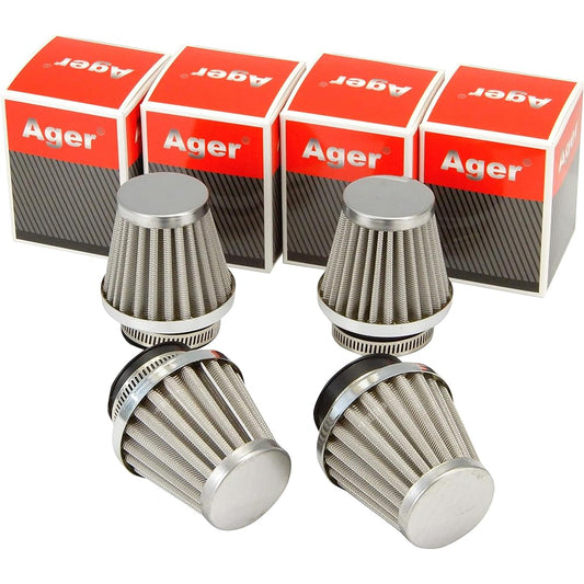 Ager 42mm Power Filter, Stainless Steel, General Purpose, 4 Pieces