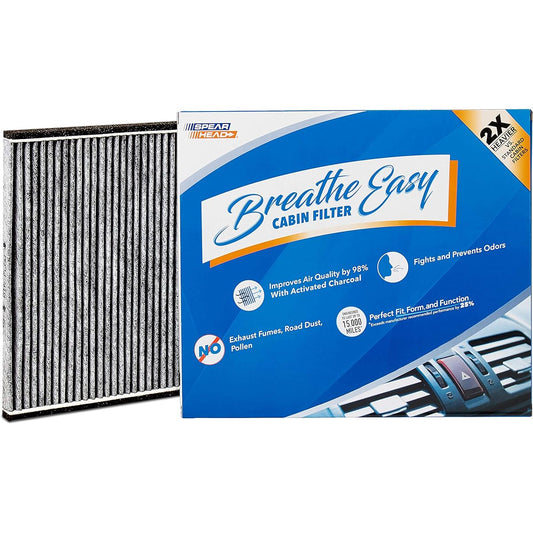 Spearhead Premium Breathe Easy Cabin Filter, Up to 25% Longer Life w/Activated Carbon (BE-132)