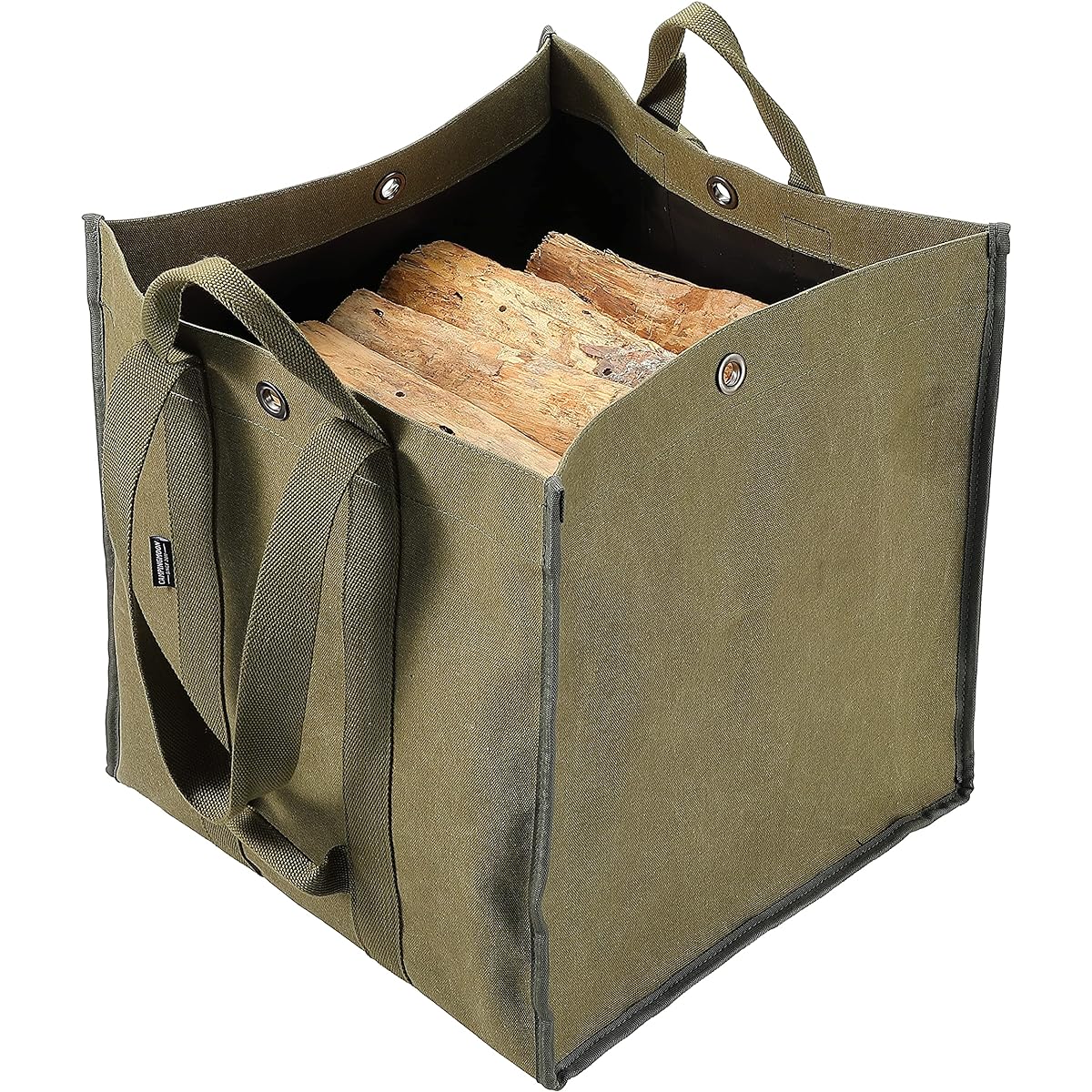 CAMPING MOON Outdoor Bag Canvas Large Firewood Bag Firewood Case Outdoor Bag Camping Bag Log Carry BC-400 Khaki