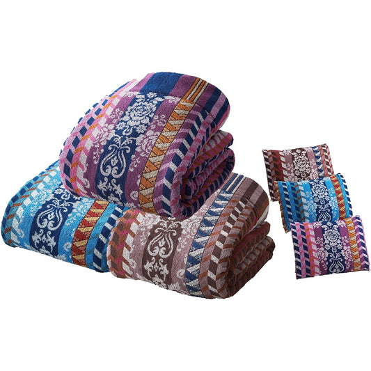 Great value 6-piece set of 3 towel blankets and 3 pillow cases -