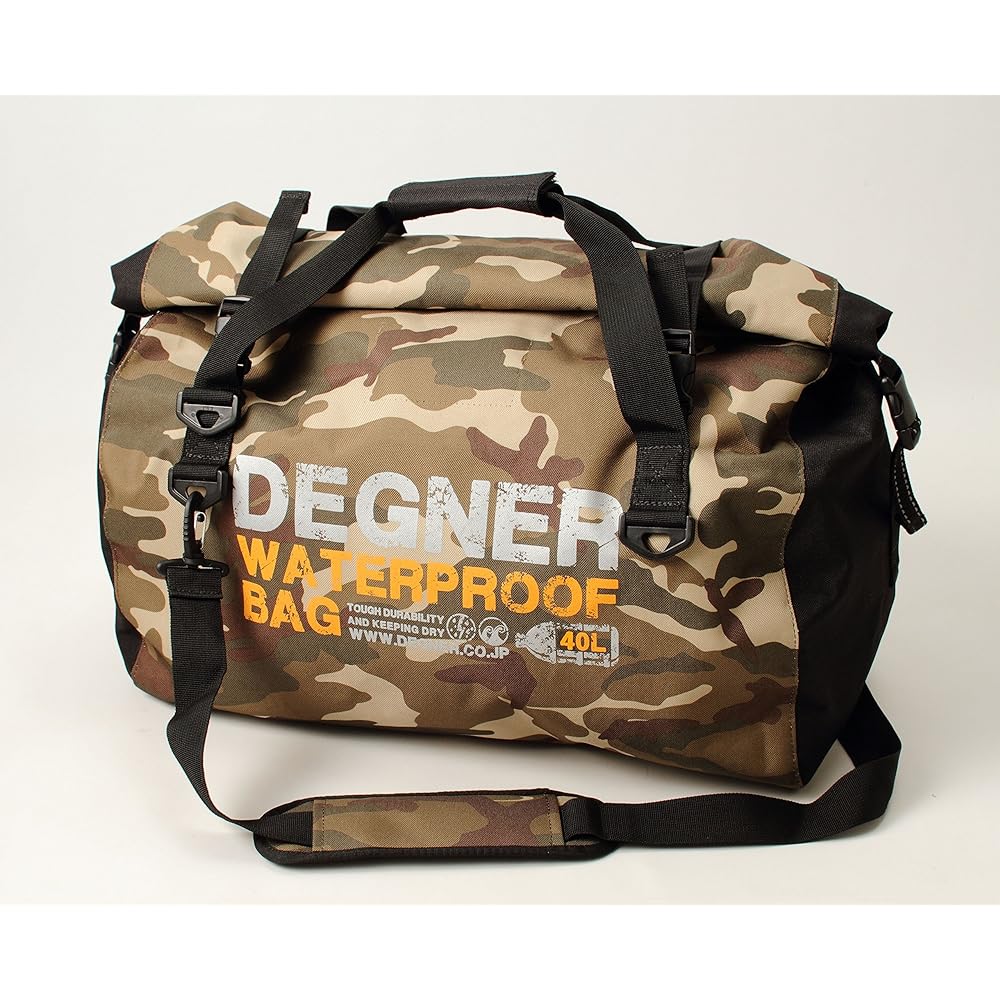 DEGNER Waterproof Boston Bag Polyester/PVC Camo/Black H34xW50xD28.5(cm) NB-115