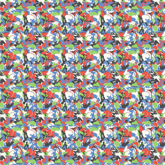 Asakura dyed cloth Furoshiki - 125 x 125cm Super water-repellent Furoshiki Lantana AKAYA'S ANIMALS