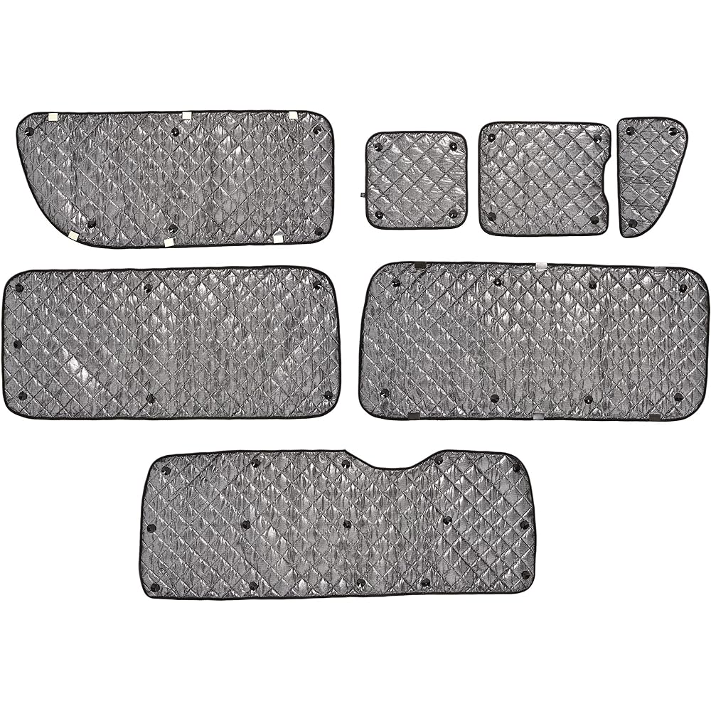 BRAHMS Blind Shade Rear Set [Toyota Hiace 200 Series Wide Long V Type H27/12-] TOYOTA SaftySence P Available / 4 Door GL Wagon 2nd Row Driver Side Small Window / 3rd Row Both Sides No Small Windows B1-