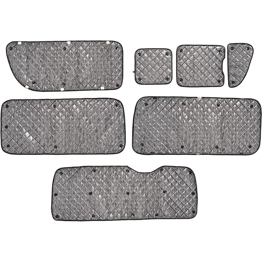 BRAHMS Blind Shade Rear Set [Toyota Hiace 200 Series Wide Long V Type H27/12-] TOYOTA SaftySence P Available / 4 Door GL Wagon 2nd Row Driver Side Small Window / 3rd Row Both Sides No Small Windows B1-