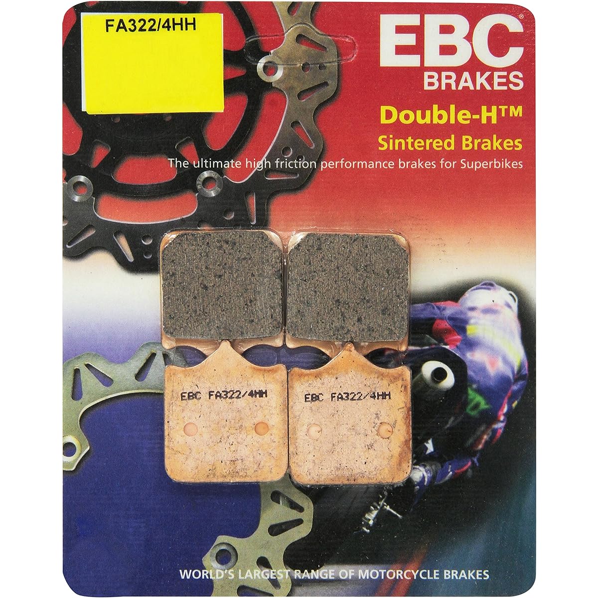 EBC BRAKES Disk Brake Pad Set Black Free Size FA322/4HH