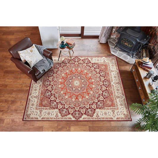 Hagiwara Rug Printed Rug "Pricia" Approx. 200X200 Machine Washable Elegant Beautiful Pattern 240598900