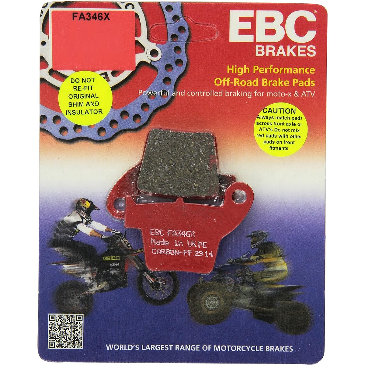 EBC BRAKES FA346X Disc brake pad set one size