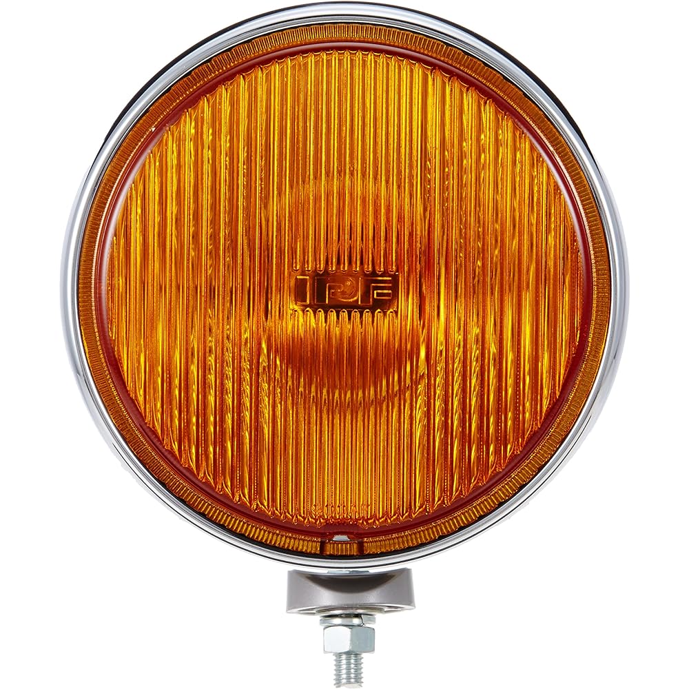 IPF Fog Lamp Halogen H3 Round 200mm Diameter Yellow for 24V 1 Piece Fog Light Distribution Yellow Lens Black Body Off-Road 9021