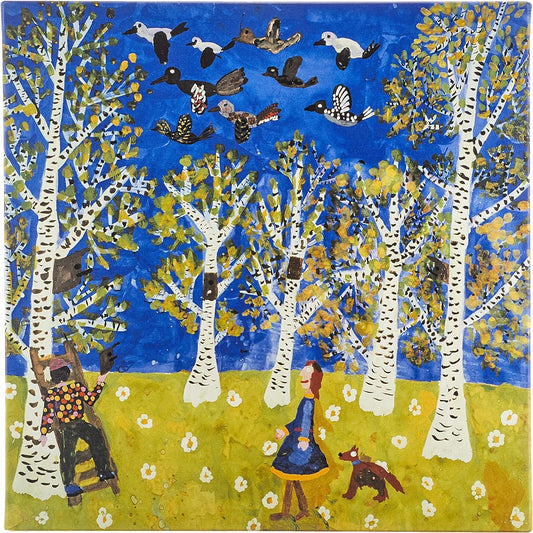 Art Deli Poster Panel Children's Earth Fund 57cm x 57cm Made in Japan Lightweight Fabric KAP-J-31-L