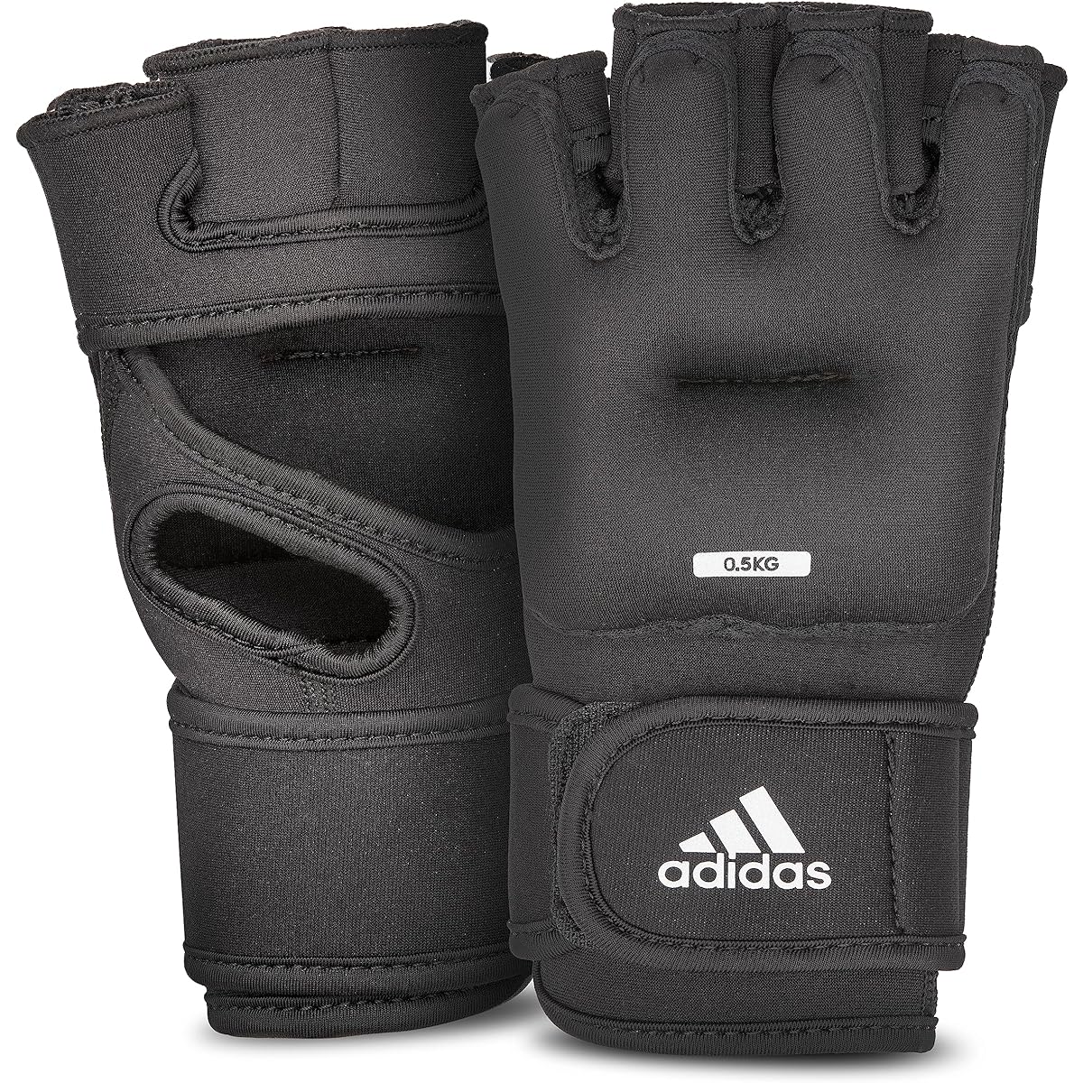 adidas Unisex Adult Training Gloves Weight Gloves Velcro Type 0.5kg X Set of 2 ADWT-12325 Black