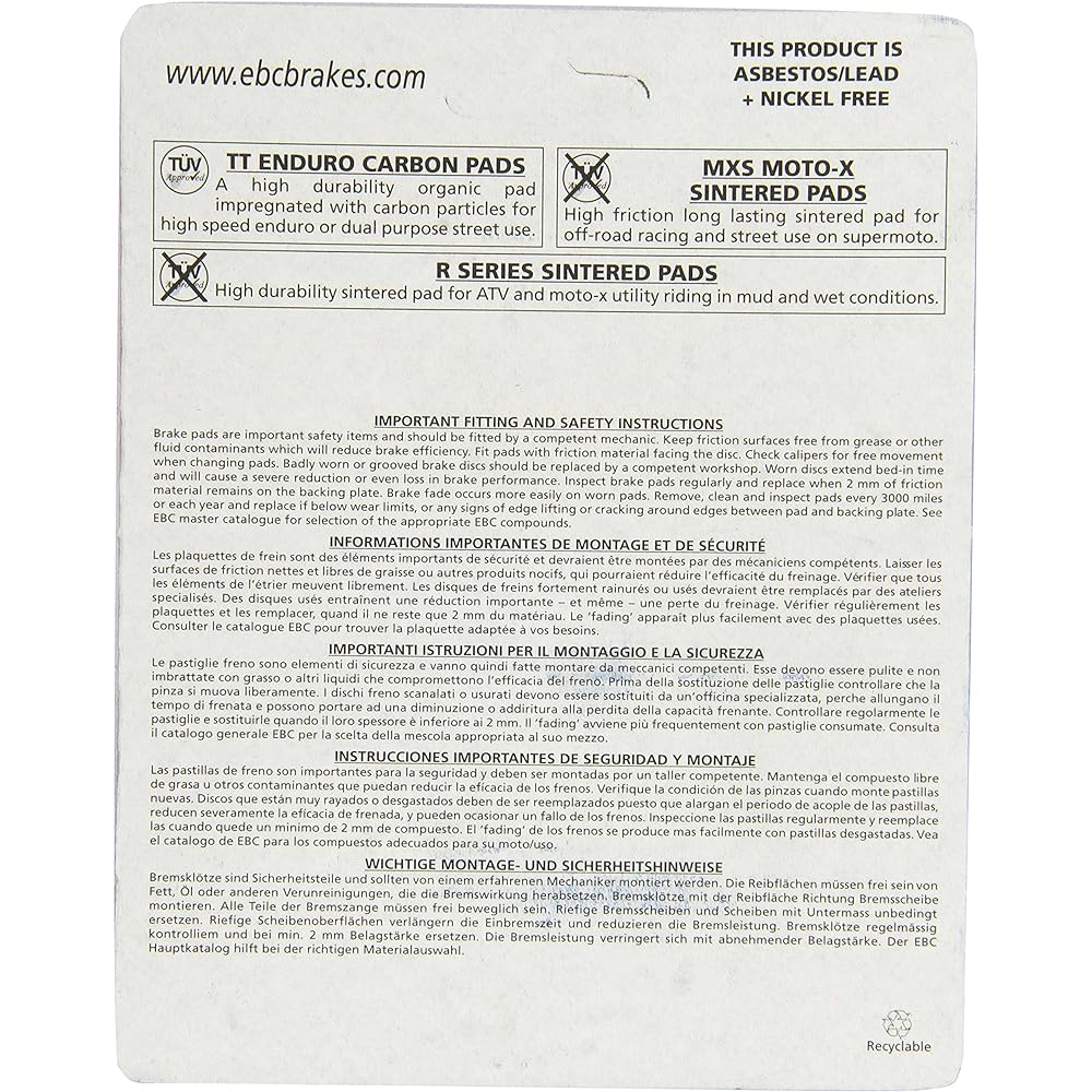 BRAKE PAD EBC ST FA130X