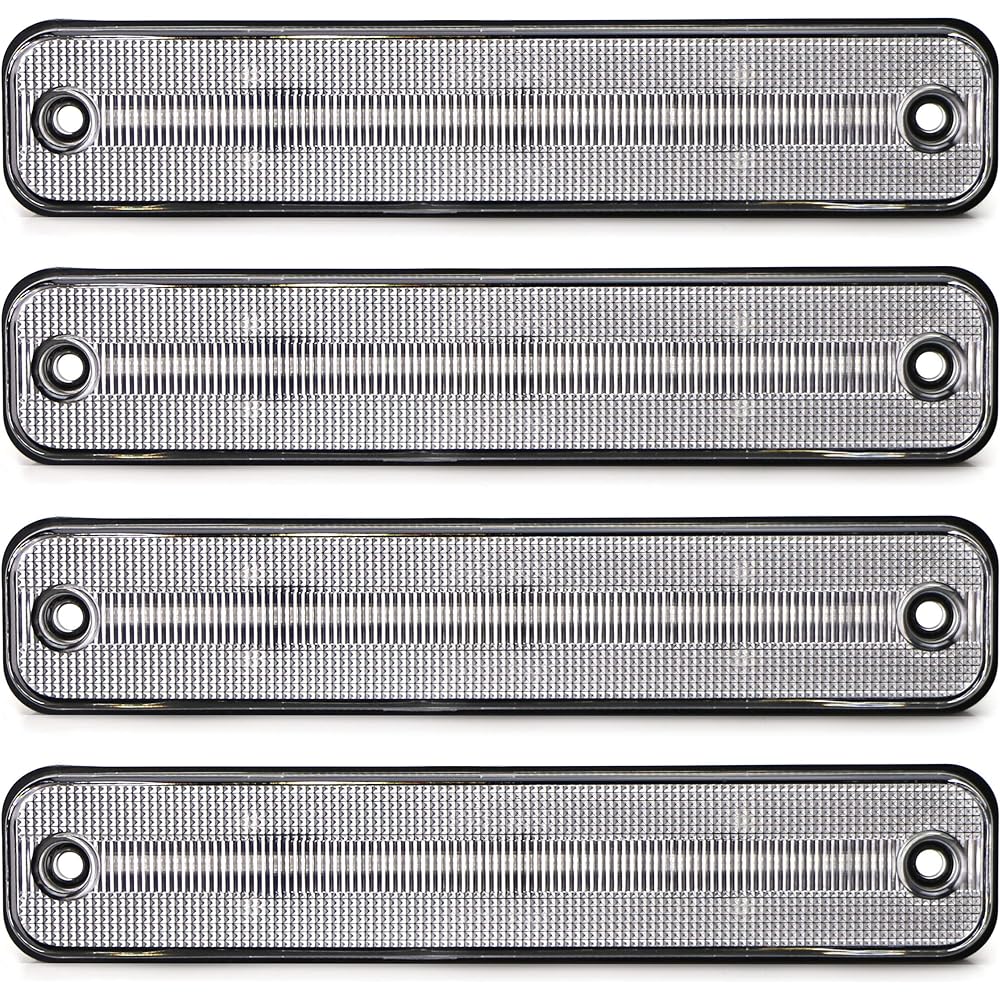 IJDMTOY Clear Lens Amber/Red Full LED Side Marker Light Kit 2003-2009 Hummer H2 Compatible 180-SMD LED equipped OEM side marker lamp replacement