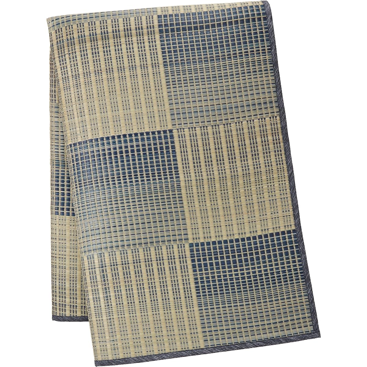 Igusa Rug Checkered 191×191 Blue Backing 409201