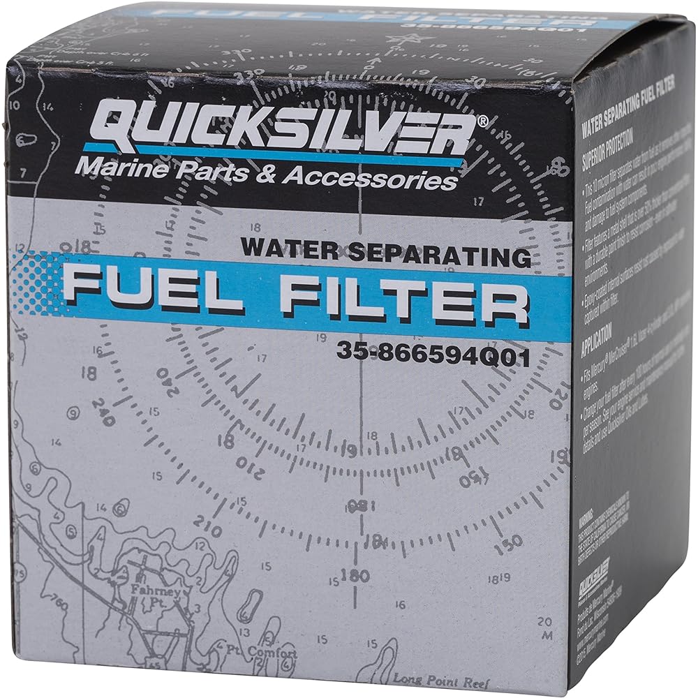 QuickSilver 866594Q01 For Mercruiser Vazer and 3.0L MPI EC engines for some water removal fuel filters